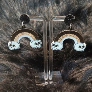 Skull/Dark Rainbow Earrings